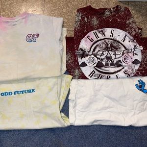 Graphic t-shirt: Odd Future, Guns and Roses, & Santa Cruz